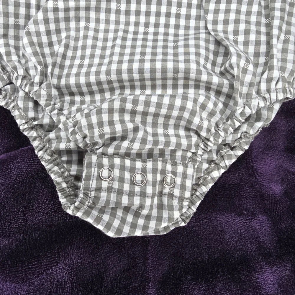 Red River Western Pearl Snap Button Classic Checkered Kids One Piece NWT